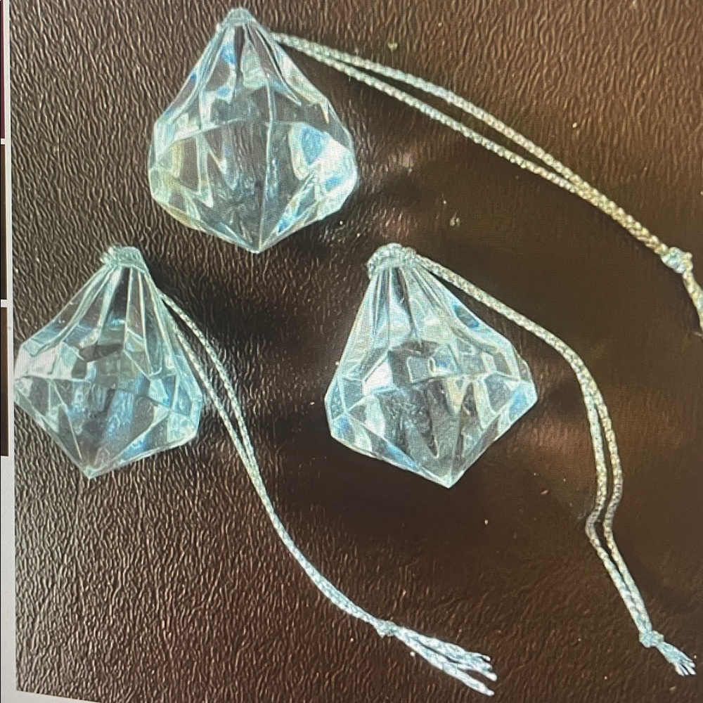 3 Petite Krystals Christmas Ornaments